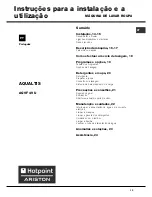 Preview for 13 page of Hotpoint Ariston aqualtis aq9f49u Instructions For Installation And Use Manual