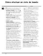 Preview for 42 page of Hotpoint Ariston aqualtis aq9f49u Instructions For Installation And Use Manual