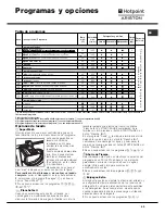 Preview for 43 page of Hotpoint Ariston aqualtis aq9f49u Instructions For Installation And Use Manual