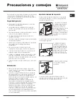 Preview for 45 page of Hotpoint Ariston aqualtis aq9f49u Instructions For Installation And Use Manual