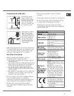 Preview for 3 page of Hotpoint Ariston AQUALTIS AQD1070D 49 Instructions For Installation And Use Manual