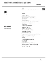 Preview for 37 page of Hotpoint Ariston AQUALTIS AQD1070D 49 Instructions For Installation And Use Manual