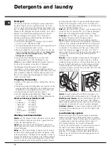 Preview for 10 page of Hotpoint Ariston Aqualtis AQLF9F 69 U Instructions For Installation And Use Manual