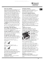 Preview for 23 page of Hotpoint Ariston Aqualtis AQLF9F 69 U Instructions For Installation And Use Manual