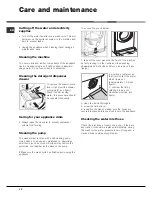 Preview for 10 page of Hotpoint Ariston AQUALTIS AQM8F 49 U Instructions For Installation And Use Manual