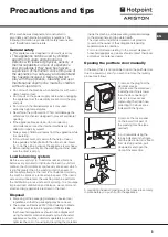 Preview for 5 page of Hotpoint Ariston AQUALTIS AQS82D 29 Instructions For Installation And Use Manual