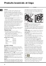 Preview for 22 page of Hotpoint Ariston AQUALTIS AQS82D 29 Instructions For Installation And Use Manual