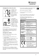 Preview for 27 page of Hotpoint Ariston AQUALTIS AQS82D 29 Instructions For Installation And Use Manual