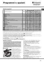 Preview for 33 page of Hotpoint Ariston AQUALTIS AQS82D 29 Instructions For Installation And Use Manual