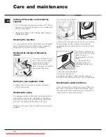 Preview for 10 page of Hotpoint Ariston Aqualtis AQSD 291 U Instructions For Installation And Use Manual