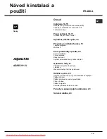 Preview for 13 page of Hotpoint Ariston Aqualtis AQSD 291 U Instructions For Installation And Use Manual