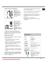 Preview for 39 page of Hotpoint Ariston Aqualtis AQSD 291 U Instructions For Installation And Use Manual