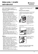 Preview for 33 page of Hotpoint Ariston aqualtis AQSF 29 U Instructions For Installation And Use Manual