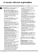 Preview for 54 page of Hotpoint Ariston aqualtis AQSF 29 U Instructions For Installation And Use Manual