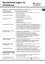 Preview for 59 page of Hotpoint Ariston aqualtis AQSF 29 U Instructions For Installation And Use Manual