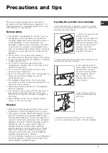 Preview for 9 page of Hotpoint Ariston AQUALTIS AQSL 09 U Instructions For Installation And Use Manual