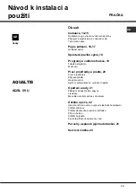 Preview for 13 page of Hotpoint Ariston AQUALTIS AQSL 09 U Instructions For Installation And Use Manual