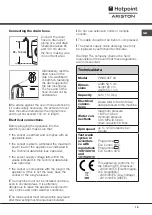 Preview for 15 page of Hotpoint Ariston AQUALTIS PWAQ92F29 Instructions For Installation And Use Manual