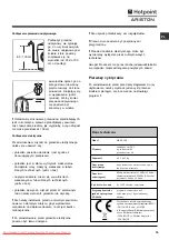 Предварительный просмотр 15 страницы Hotpoint Ariston ARSF 109 Instructions For Use Manual