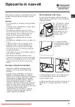 Предварительный просмотр 33 страницы Hotpoint Ariston ARSF 109 Instructions For Use Manual