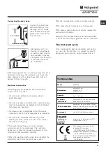 Preview for 3 page of Hotpoint Ariston ARSF 85 Instructions For Use Manual