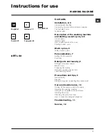 Preview for 1 page of Hotpoint Ariston ARTL 82 Instructions For Use Manual