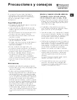 Preview for 45 page of Hotpoint Ariston ARTXF 129 Instructions For Use Manual