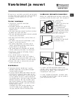 Preview for 33 page of Hotpoint Ariston ARXD 169 Instructions For Use Manual