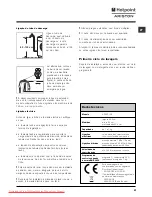 Preview for 27 page of Hotpoint Ariston ARXXF 125 Instructions For Use Manual