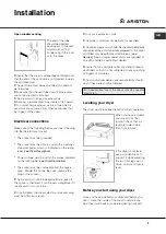 Preview for 3 page of Hotpoint Ariston AS60VX Instruction Booklet