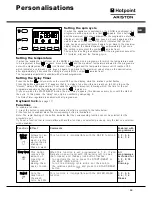 Предварительный просмотр 19 страницы Hotpoint Ariston AVTF 104 Instructions For Use Manual