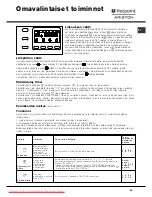 Предварительный просмотр 43 страницы Hotpoint Ariston AVTXF 149 Instructions For Use Manual