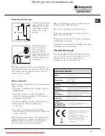 Предварительный просмотр 3 страницы Hotpoint Ariston AVTXL 129 Instructions For Use Manual