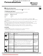 Предварительный просмотр 7 страницы Hotpoint Ariston AVTXL 129 Instructions For Use Manual