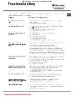 Preview for 11 page of Hotpoint Ariston AVTXL 129 Instructions For Use Manual