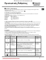 Preview for 19 page of Hotpoint Ariston AVTXL 129 Instructions For Use Manual