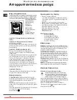 Preview for 20 page of Hotpoint Ariston AVTXL 129 Instructions For Use Manual