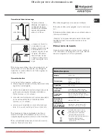 Предварительный просмотр 27 страницы Hotpoint Ariston AVTXL 129 Instructions For Use Manual