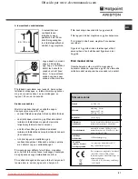 Предварительный просмотр 51 страницы Hotpoint Ariston AVTXL 129 Instructions For Use Manual