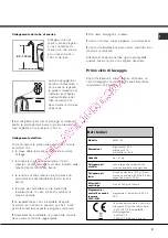 Preview for 3 page of Hotpoint Ariston AWM 108 Instructions For Use Manual