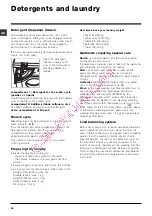 Preview for 24 page of Hotpoint Ariston AWM 108 Instructions For Use Manual