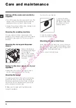 Preview for 26 page of Hotpoint Ariston AWM 108 Instructions For Use Manual