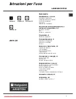 Hotpoint Ariston AWM 129 Instructions For Use Manual предпросмотр