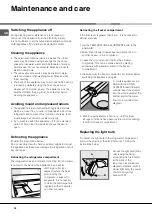 Preview for 16 page of Hotpoint Ariston BCB 311/HA Operating Instructions Manual