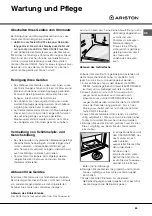 Preview for 45 page of Hotpoint Ariston BCZ M 400 IX Operating Instructions Manual