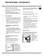 Предварительный просмотр 47 страницы Hotpoint Ariston BD 2922 EU Operating Instructions Manual