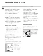 Предварительный просмотр 6 страницы Hotpoint Ariston BD 2930 V Operating Instructions Manual