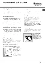 Preview for 17 page of Hotpoint Ariston BD 2931 EU/HA Operating Instructions Manual