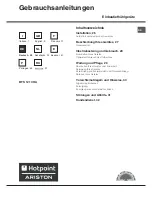 Preview for 25 page of Hotpoint Ariston BFS 121 I/HA Operating Instructions Manual