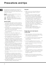 Preview for 14 page of Hotpoint Ariston BFS 1222.1 Operating Instructions Manual